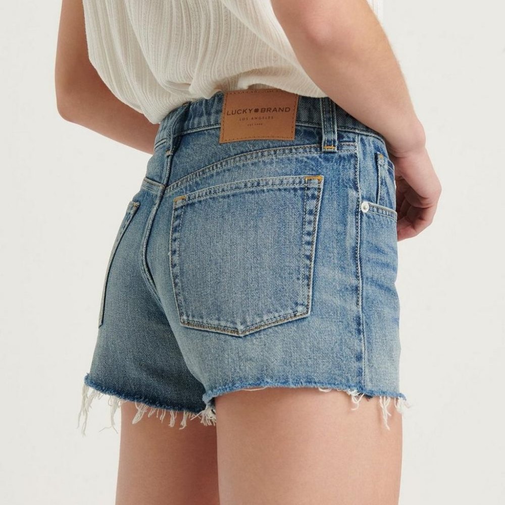 mix of light and dark wash lucky brand shorts